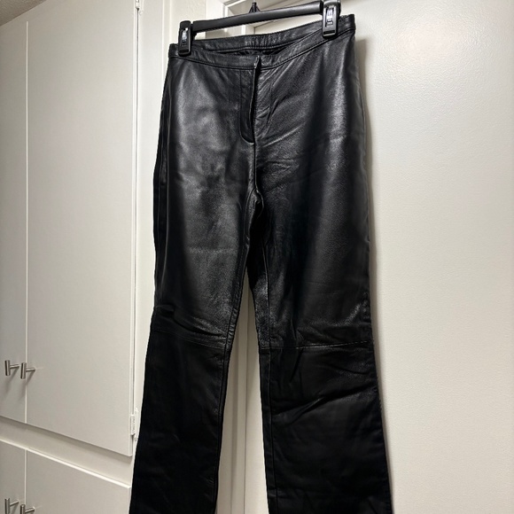 Sexy and soft LAMBSKIN leather black pants - size 4 - Picture 1 of 13